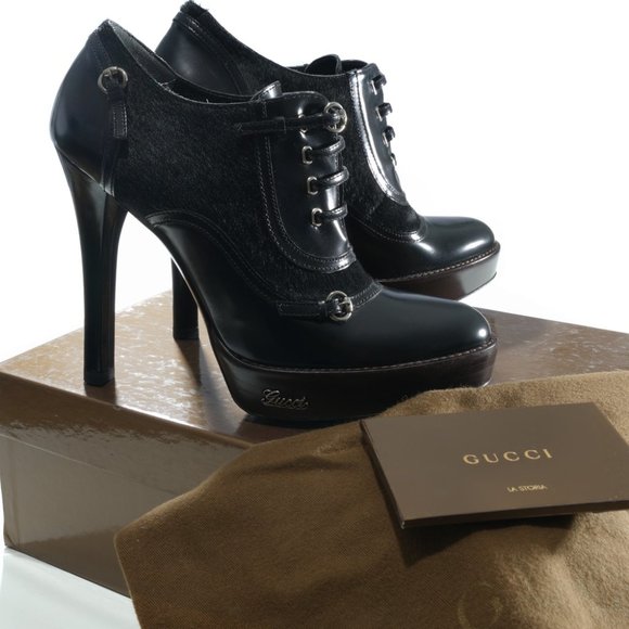 Gucci high heel platform shoe booties - Picture 1 of 14